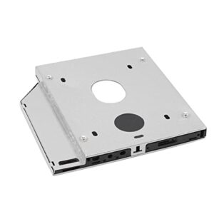 to 2nd HDD SSD Enclosure Hard Drive Caddy Tray Easy Installation for PC Aluminum Alloy