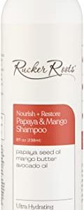 Rucker Roots Nourish + Restore Papaya & Mango Shampoo| Sulfate-Free| Cleansing| Repairs Damage|