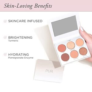 PÜR Beauty On Point Eyeshadow Palette, Matte, Shimmer & Metallic Shades, Skincare-Infused Formula, Cruelty Free, Wednesday