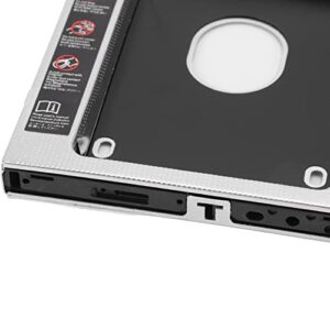 to 2nd HDD SSD Enclosure Hard Drive Caddy Tray Easy Installation for PC Aluminum Alloy