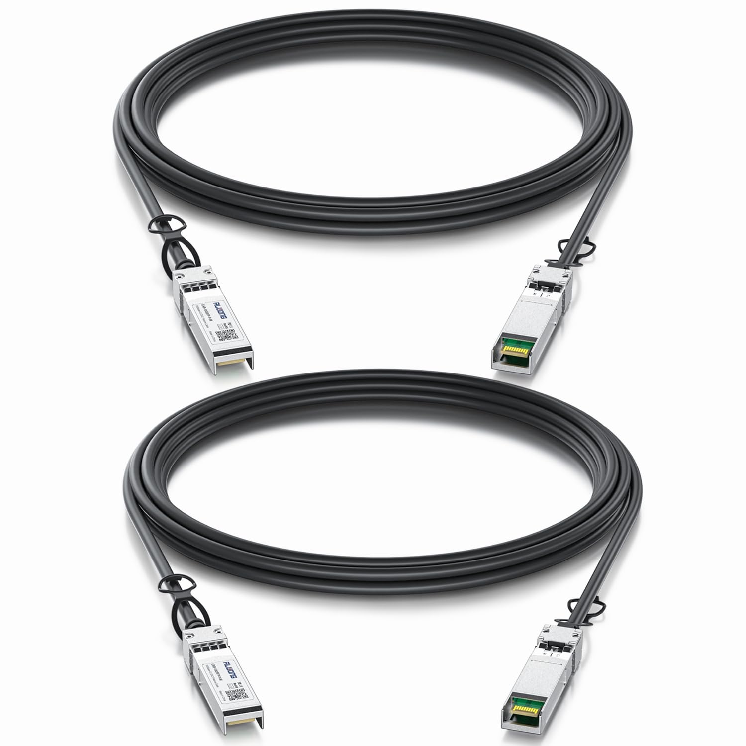 2-Pack 1.5m/4.92ft 10Gb Direct Attach Copper Cable, SFP+ Passive Twinax DAC Cable for Cisco SFP-H10GB-CU1.5M, Ubiquiti, Arista, D-Link, Intel, Meraki, Mikrotik, Netgear, TP-Link etc.