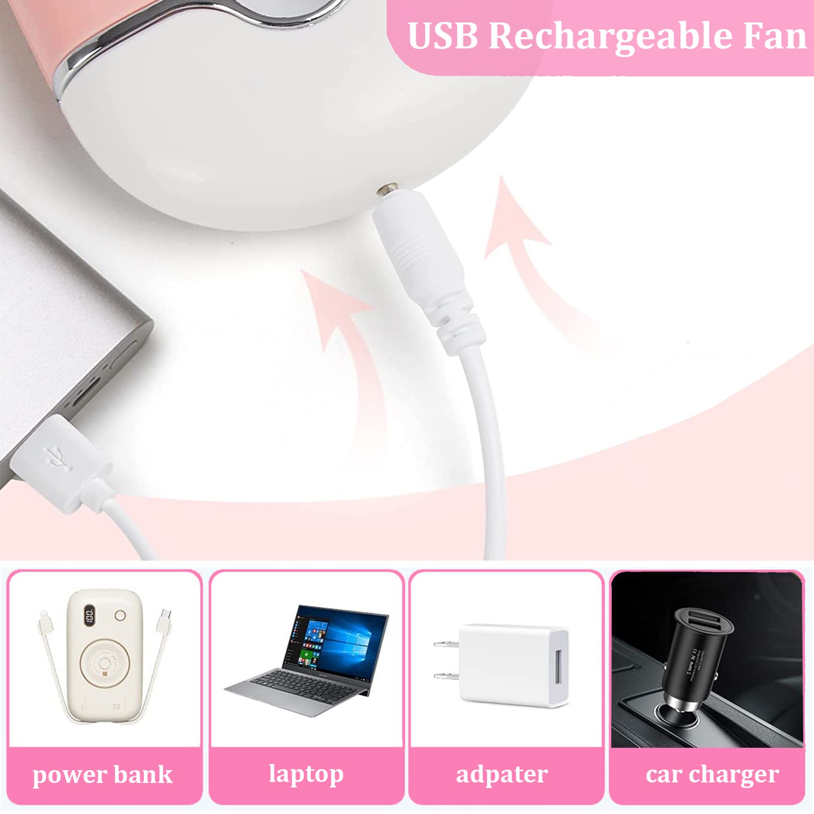 TOEDO USB Mini Lash Fan Dryer Handheld Air Conditioning Blower with Built in Sponge for Eyelash Extension