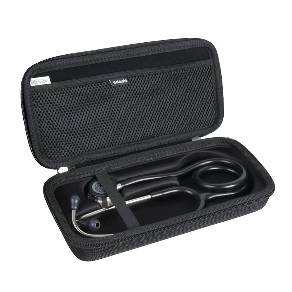 Adada Hard Travel Case for 3M Littmann Classic III Monitoring Stethoscope (Black)