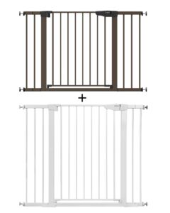 cumbor 36" extra tall baby gate for dogs and kids & cumbor 30.5" tall auto close safety baby gate, 29.5"- 46" width dog gate for house, stairs, doorways