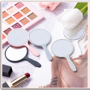 100 Pieces Handheld Mirror Small Hand Mirror with Handle Plastic Travel Makeup Cosmetic Handheld Mirrors Compact Portable Vanity Mirror 3.94 x 2.16 Inch for Women Men Girls Kids Daily DIY Use