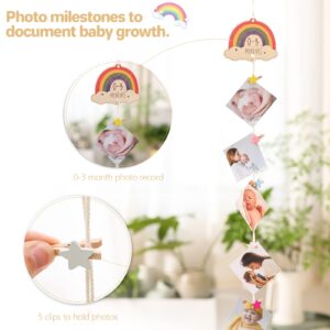 Picture Photo Frame 6 Strings with 30 Clips, Multi Pictures Hanging Display Frames for Wall Decor, School Home Party Display Memories