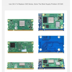 Coolwell Raspberry Pi CM4 to CM3 Adapter, Use CM 4 to Replace CM3 Series, Solve The Short Supply Problem of CM3 / CM3+