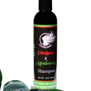 LOCLICIOUS Clarifying & Moisturizing Shampoo for Locs, Dreadlocks, Braids, and Dreads - Vegan, Organic Formula - Lightweight & Residue-Free - Promotes Healthy Hair (8oz)