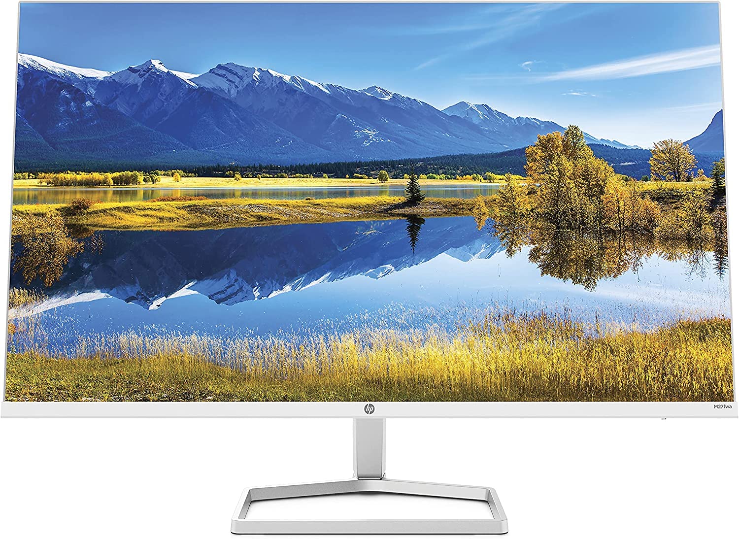 HP 27" Monitor FHD IPS LED Backlit with Audio White Color, Display Features: On-Screen Controls; AMD FreeSync™; Low Blue Light Mode; Dual Speakers (2W per Channel). M27fwa