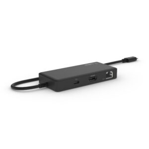 Belkin 5-in-1 Powered USB-C & USB Hub, USB-C Docking Station w/ 2 USB-A Ports, 1 USB-C Port, Ethernet, & 4K HDMI Port, Compatible with MacBook, Chromebook & Other USB-C Devices