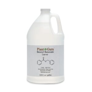 Benzyl Benzoate USP Grade Liquid Gallon 9.25 lbs. Bulk - Great for Fragrance/Aroma Compounds, Cosmetics, Hair & Scalp Products.