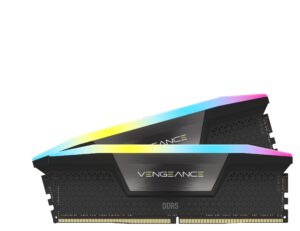 corsair vengeance rgb ddr5 ram 32gb (2x16gb) 6000mhz cl36 intel xmp icue compatible computer memory - black (cmh32gx5m2d6000c36)