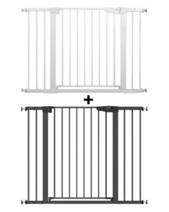 cumbor 36" extra tall, 29.7"- 46" width baby gate for dogs and kids & cumbor 30.5" tall 29.7"-46" width dog baby gate for house, stairs, doorways