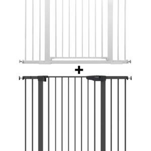 Cumbor 36" Extra Tall, 29.7"- 46" Width Baby Gate for Dogs and Kids & Cumbor 30.5" Tall 29.7"-46" Width Dog Baby Gate for House, Stairs, Doorways