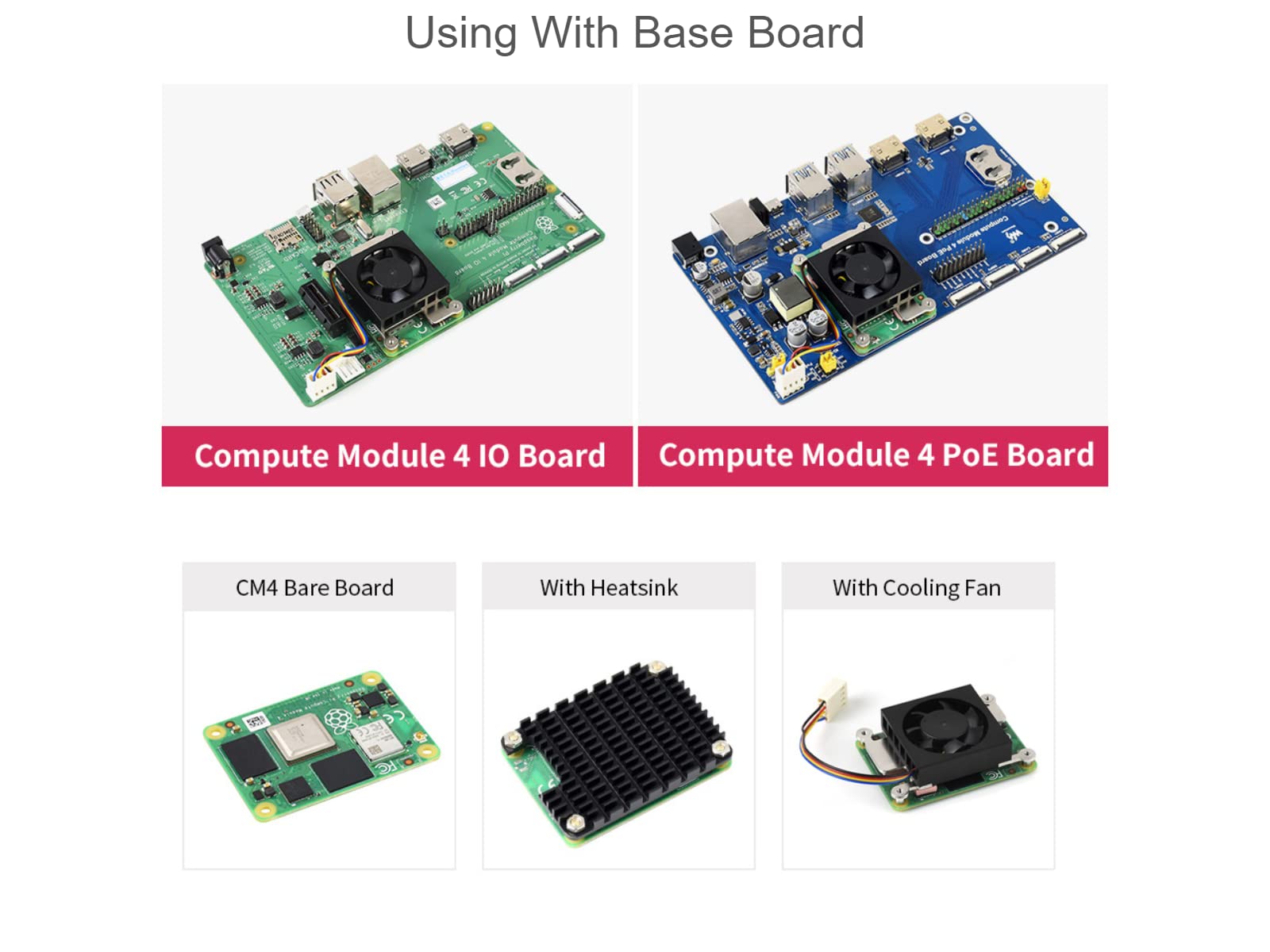 waveshare Dedicated All-in-One 3007 Cooling Fan for Raspberry Pi Compute Module 4 CM4, PWM Speed Adjustment,Low Noise, More Practical,with Thermal Tapes