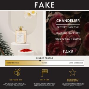 Chandelier | Baccarat Rouge 540 | 3.4oz (100ml) Unisex Fragrance Impression Clone Dupe Copy | Assertive Floral with Amber Backbone | Robust, Musky, & Woodsy | Highly Addictive Signature Scent!