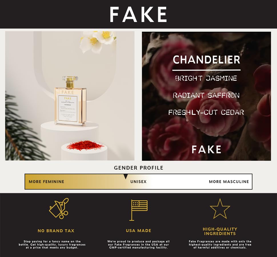 Chandelier | Baccarat Rouge 540 | 3.4oz (100ml) Unisex Fragrance Impression Clone Dupe Copy | Assertive Floral with Amber Backbone | Robust, Musky, & Woodsy | Highly Addictive Signature Scent!