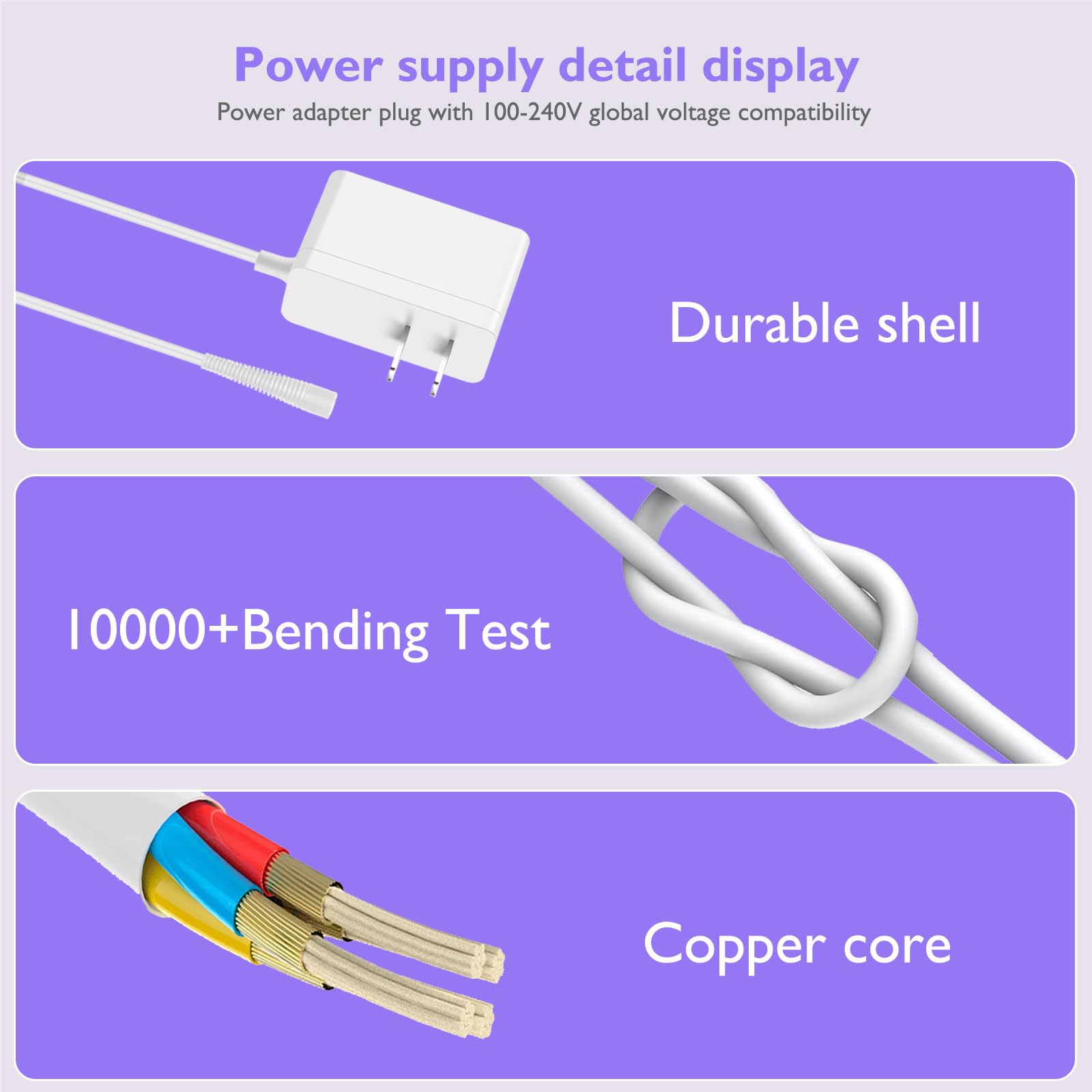 for Braun Epilator Charger, Lnauy 12V Power Cord Compatible with Braun Silk-épil 5 7 9 Wet & Dry Epilator Hair 9-720 5328 Braun FaceSpa Pro 910 911 921 Part-No 81743351 Replacement 492-5214 Adapter