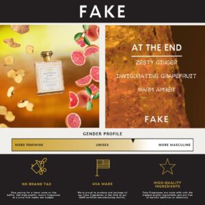 Fake At the End | Inspired by L’Immensite 3.4oz Men's Cologne | Almost an Exact Clone | 3.4oz Eau de Parfum | Addictive Sweet-Spicy Amber Masculine Scent | Unisex Fragrance is Addictive!