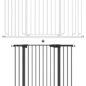 Cumbor 36" Extra Tall, 29.7"- 46" Width Baby Gate for Dogs and Kids & Cumbor 30.5" Tall 29.5"-57" Width Dog Baby Gate for House, Stairs, Doorways