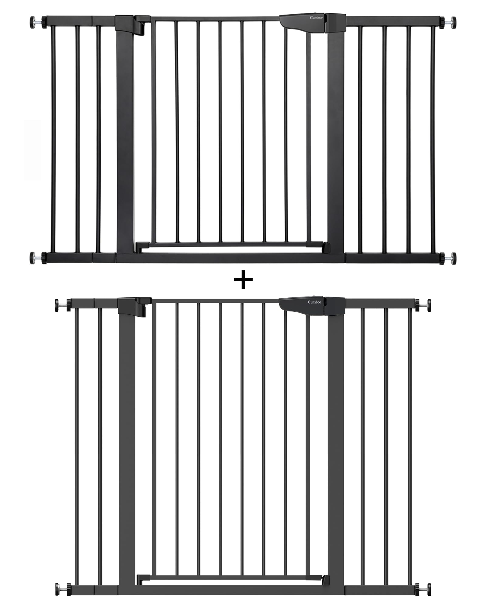 Cumbor 36" Extra Tall, 29.7"- 46" Width Baby Gate for Dogs and Kids & Cumbor 30.5" Tall 29.5"-51.6" Width Dog Baby Gate for House, Stairs, Doorways