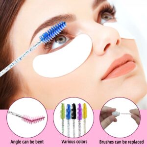 20 Pieces Disposable Mascara Wands Tubes Set Diamond Eyelash Brush Lash Wand Tube Brushes Eyelash Spoolies with Empty Tube Makeup Tool Eyelash Extension Eyebrow Applicator Supplies (Mixed Color)