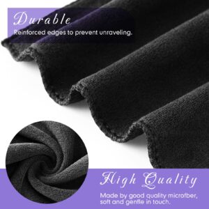 Macarrie 48 Pcs Makeup Towels Bulk Medical Assistant Week Gifts for Women 12x12 Inch Make up Cloth Microfiber Washcloth Reusable Remover Face Skin Cleaning Soft Absorbent Spa Facial(Black)