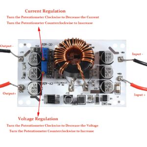 DIANN 3pcs 600W Constant Current Boost Converter DC- DC 10V-60V to 12-60V 10A Adjustable Step Up Voltage Regulator CC CV Power Supply Module