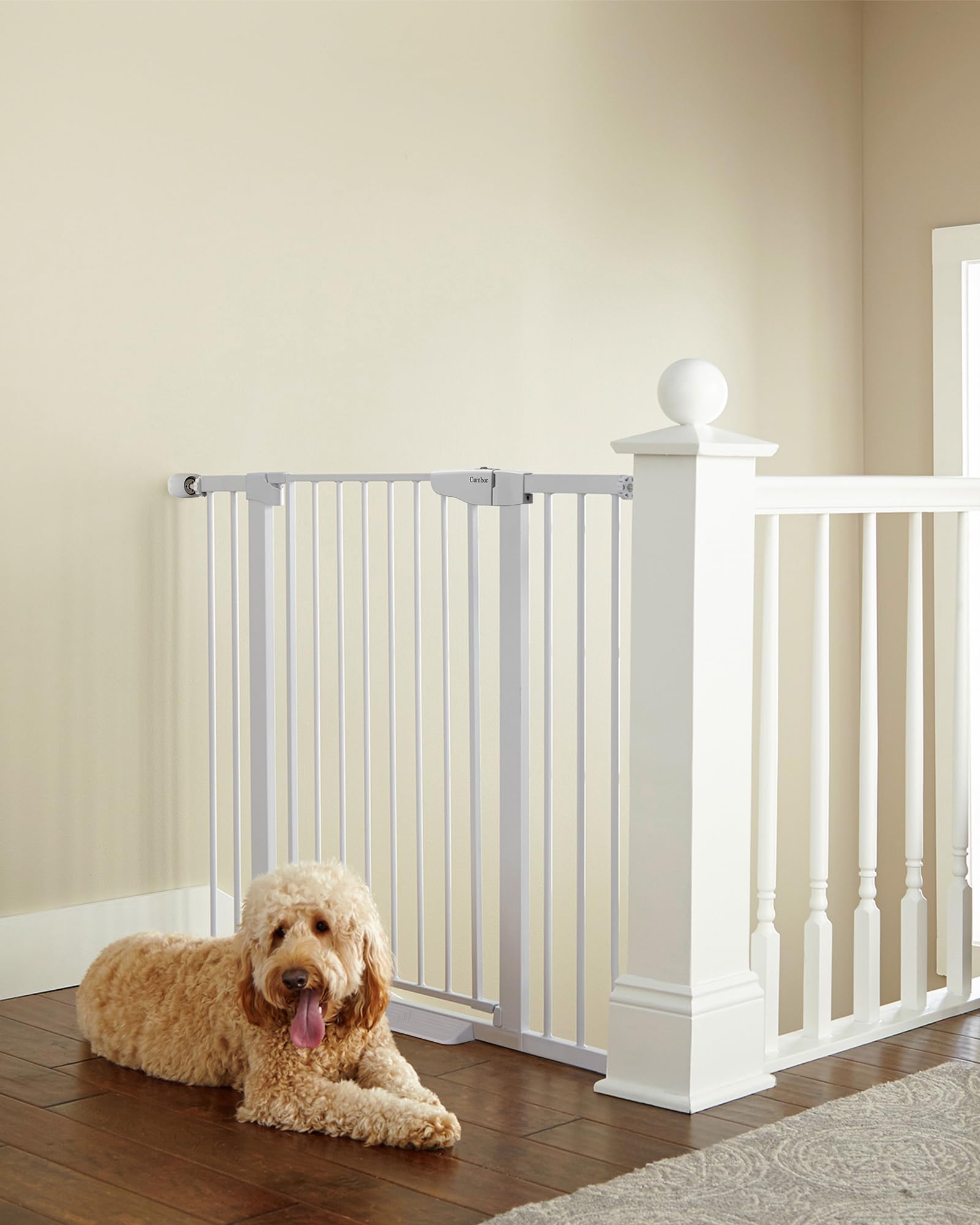 Cumbor 36" Extra Tall, 29.7"- 46" Width Baby Gate for Dogs and Kids & Cumbor 30.5" Tall 29.5"-51.6" Width Dog Baby Gate for House, Stairs, Doorways