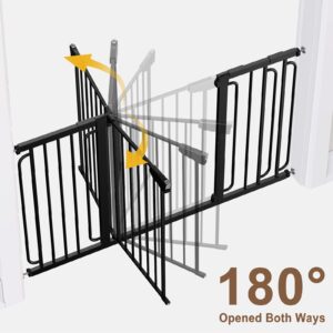 Cumbor 36" Extra Tall, 29.7"- 46" Width Baby Gate for Dogs and Kids & Cumbor 30.5" Tall 29.5"-57" Width Dog Baby Gate for House, Stairs, Doorways