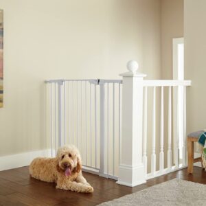 Cumbor 36" Extra Tall, 29.7"- 46" Width Baby Gate for Dogs and Kids & Cumbor 33" Tall, 0"-55" Width Retractable Baby Gate for House, Stairs, Doorways