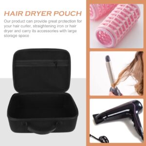 SOLUSTRE Black Hard Hair Dryer Storage Box Lightweight EVA Carrying Case Cover Hard Shell Hard Travel Case Storage Bag Hair Dryer Hard Travel Storage Case for Hair Dryer