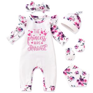 aalizzwell preemie baby girls floral romper infant fall winter clothes premature coming home outfit princess arrived floral clothing