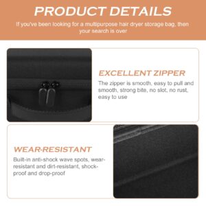 SOLUSTRE Black Hard Hair Dryer Storage Box Lightweight EVA Carrying Case Cover Hard Shell Hard Travel Case Storage Bag Hair Dryer Hard Travel Storage Case for Hair Dryer