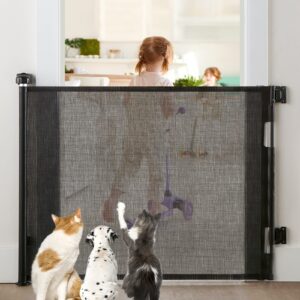 Cumbor 36" Extra Tall, 29.7"- 46" Width Baby Gate for Dogs and Kids & Cumbor 33" Tall, 0"-55" Width Retractable Baby Gate for House, Stairs, Doorways