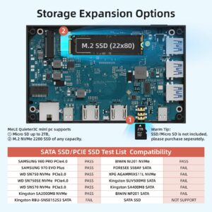 MeLE Fanless Mini PC Quieter3C Mini Computer N5105 8GB 128GB USB-C 4K Triple Display Windows 11 Pro WiFi 5 BT5.1 Gigabit Ethernet Micro PC, Support M.2 SSD on Business Industrial IoT Office Home