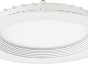 Juno WF6 REG SWW5 90CRI CP6 MW M2 Canless Wafer Recessed LED Downlight, Shallow Regressed Baffled Trim Style, 6-Inch, Matte White, 6-Pack