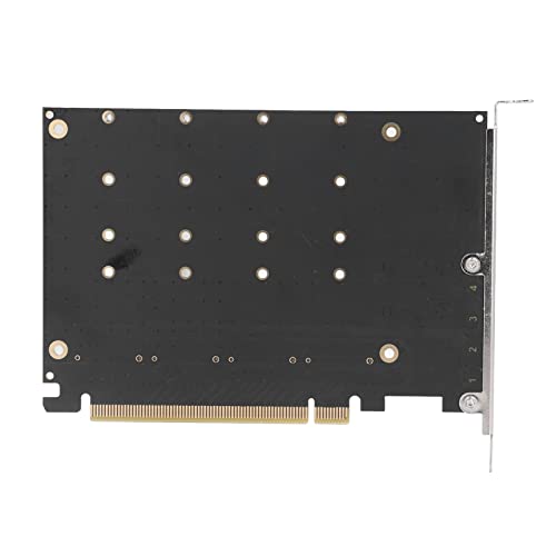 PCIE X16 Expansion Card, DC Power Chip Stable Operation M.2 NVME SSD to PCIE X16 Adapter Rugged Construction for Computers