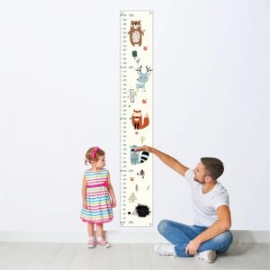 Kids Canvas Growth Chart, Height Chart, Growth Chart Banner, Animal Growth Chart