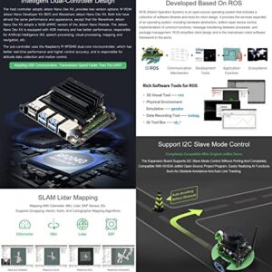 Waveshare JetBot Professional Version ROS AI Kit, Dual Controllers AI Robot, Lidar Mapping, Vision Processing, Includes Official Jetson Nano Developer Kit (B01) (NOT Support Nano 2GB)