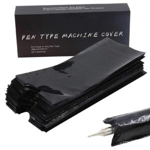 beoncall machine pen covers - 200pcs pen bags machine pen sleeves black for pen machine supplies…