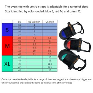 Unique Double Hook and Loop Straps Safety Overshoes Steel Toe Caps, Titanium Aluminum Alloy Toe Shoe Covers, Steel Toe Covers, Slip Resistant Alloy Toe Overshoe, Visitor Safety Overshoe, XL, Green