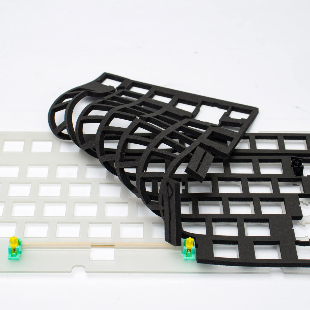 mintcaps 2 Pieces Set of Keyboard Sound Dampening Foam 68 Layout Silencer Pad Gasket EVA Foam Keyboard Switches Dampener Foam Pad for Mechanical Keyboard