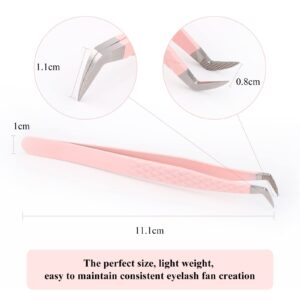 Eyelash Extensions Tweezers For Volume Lashes Easy to Make Fans Eyelashes Extensions Supplies Lash Extension Tweezers by FADVAN