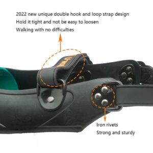 Unique Double Hook and Loop Straps Safety Overshoes Steel Toe Caps, Titanium Aluminum Alloy Toe Shoe Covers, Steel Toe Covers, Slip Resistant Alloy Toe Overshoe, Visitor Safety Overshoe, XL, Green