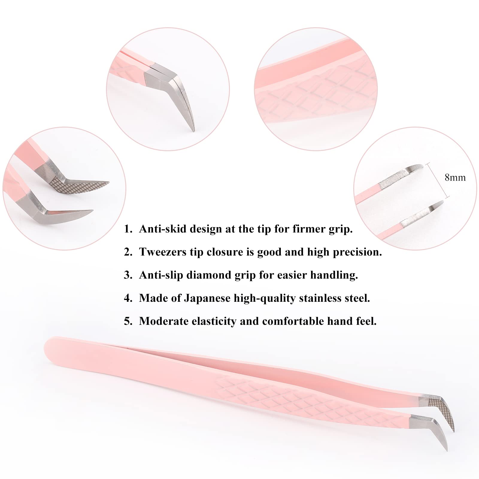 Eyelash Extensions Tweezers For Volume Lashes Easy to Make Fans Eyelashes Extensions Supplies Lash Extension Tweezers by FADVAN