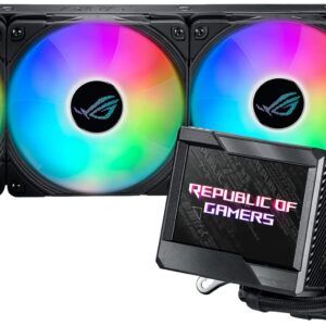 ASUS ROG Ryujin II 360 ARGB All-in-one Liquid CPU Cooler 360mm Radiator (3.5" Color LCD, Embedded Pump Fan, 3X ROG 120mm ARGB Radiator Fans, Compatible with Intel LGA1700, 1200 and AM5, AM4 Socket)