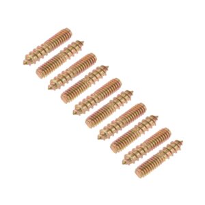 metallixity double ended screws (1/4-20 x 1-1/4 inch) 20pcs, hanger bolts self-tapping double sided screws - for home repairs