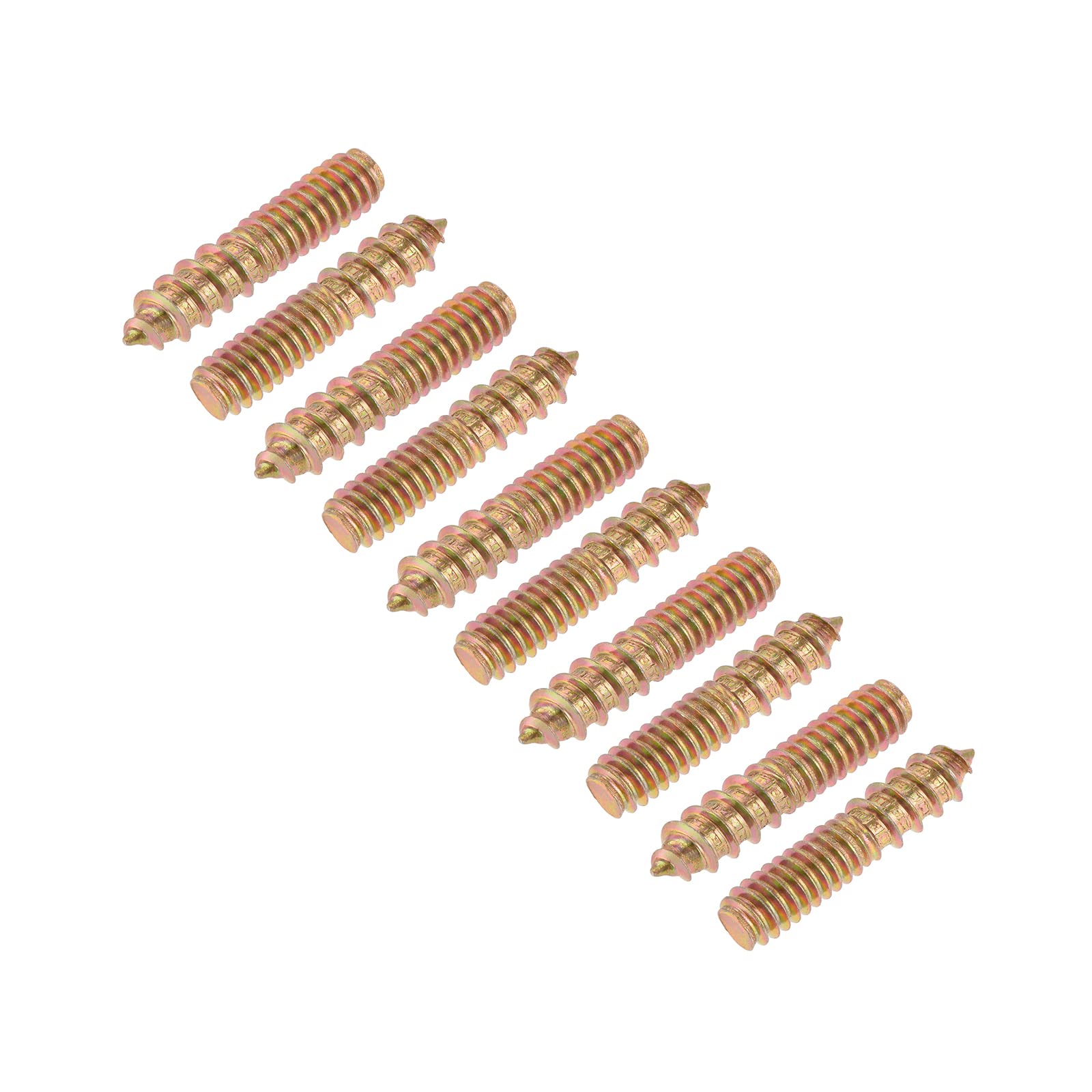 METALLIXITY Double Ended Screws (1/4-20 x 1-1/4 Inch) 20pcs, Hanger Bolts Self-Tapping Double Sided Screws - for Home Repairs