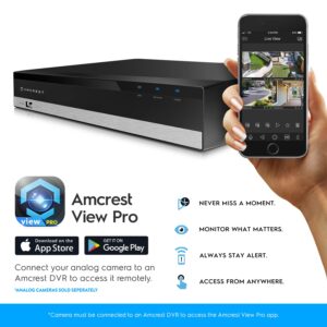 Amcrest 5MP UltraHD 8 Channel DVR Security Camera System Recorder, 5MP Security DVR for Analog Security Cameras, Remote Smartphone Access, Pre-Installed 4TB Hard Drive (AMDV5M8-4TB)